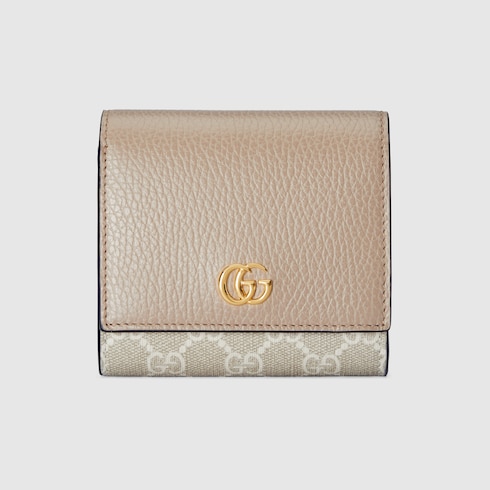Bi-colour GG Marmont medium wallet