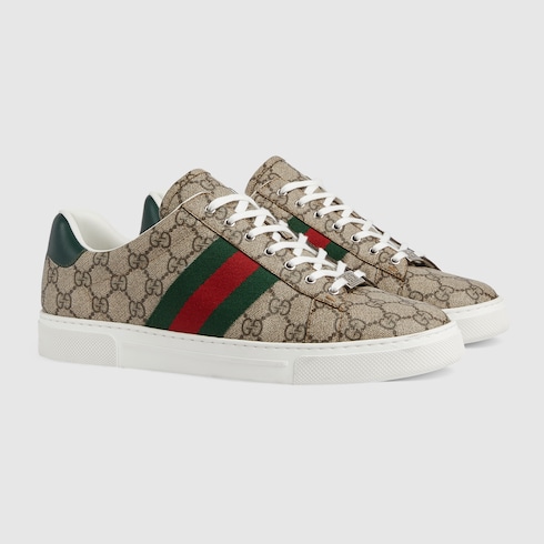 Zapatilla Gucci Ace con tribanda Web hombre