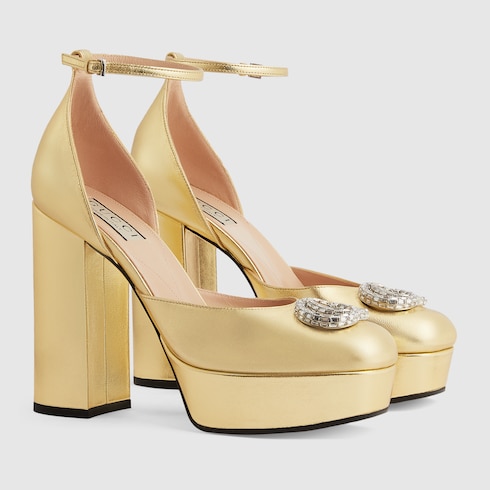 Gucci shop pumps gold
