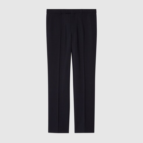 Wool mohair formal pant in dark blue | GUCCI® US