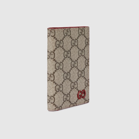 Portacarte lungo con dettaglio GG in tessuto Supreme beige ed