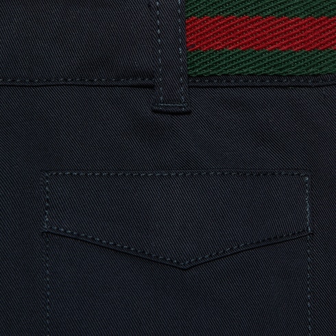 Pantalon pour bébé en coton stretch avec bande Web