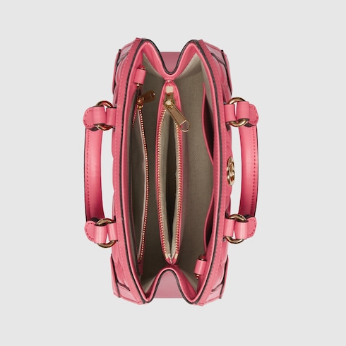 GG Matelassé mini top handle bag in pink leather GUCCI® SG