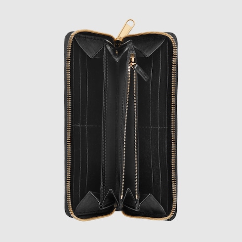 Cartera con cremallera y logo Gucci