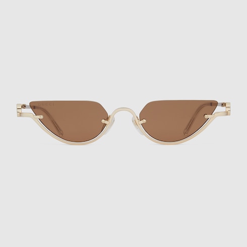 Sonnenbrille in Katzenaugenform in goldfarben GUCCI BE