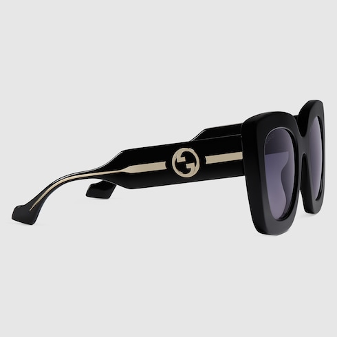 Lentes de sol con marco cuadrado innegro GUCCI MX