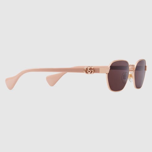 Lunettes de soleil rondes en metal couleur or rose GUCCI Canada