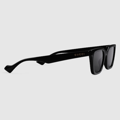 Lentes de sol con montura rectangular ininyeccion negra GUCCI MX