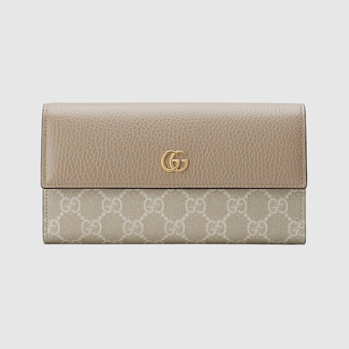 GG Marmont bi-colour continental wallet