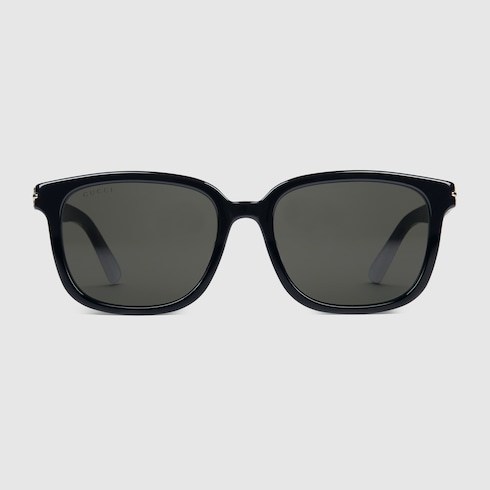 Low nose bridge square sunglasses