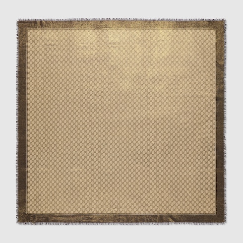 Scialle in lana GG jacquard lucido