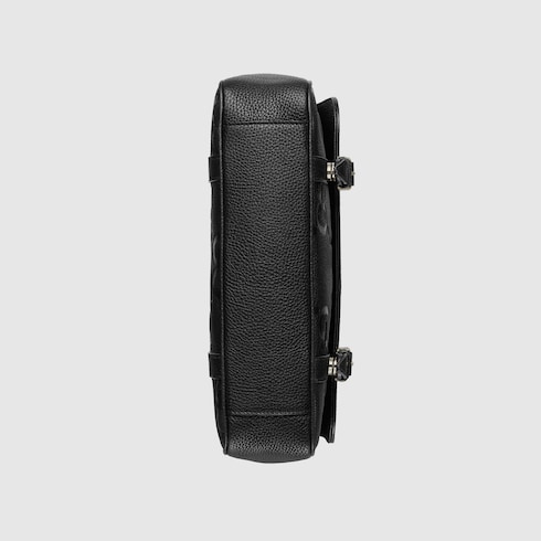 Medium messenger bag in black leather GUCCI AE