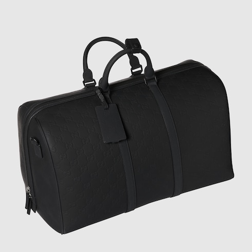Rubber-effect large duffle bag