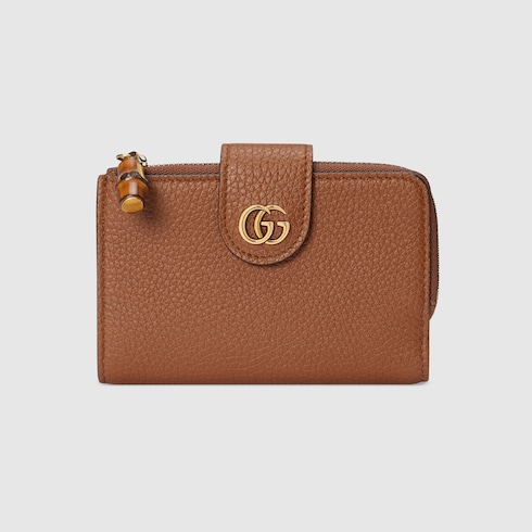 Cartera con bambú y Doble G tamaño mediano