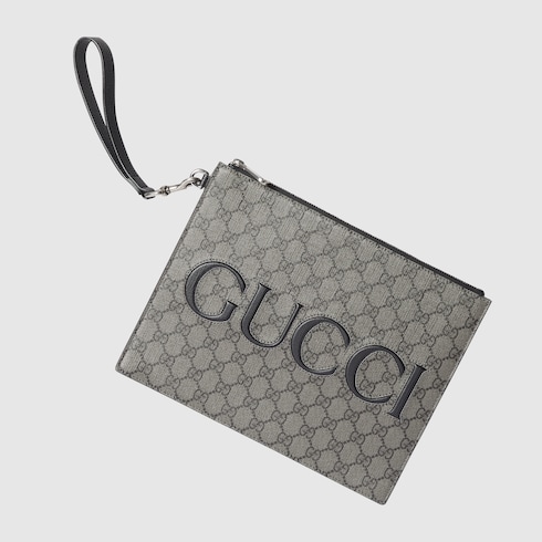 Estuche Gucci con correa inGG Supreme gris y negra GUCCI MX