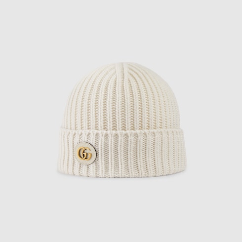 Cappello in lana cashmere con Doppia G