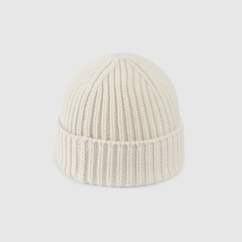 Wool cashmere hat with Double G Detail 4