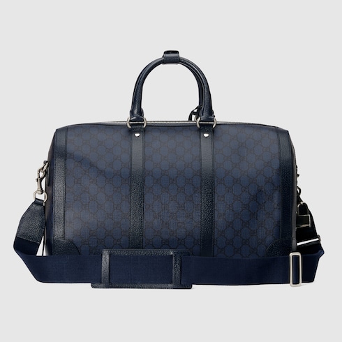 蓝色和黑色GG Supreme帆布Gucci Ophidia系列小号旅行包 | GUCCI® 香港