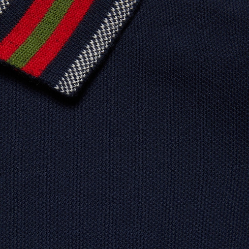 Kinder-Poloshirt aus Baumwolle mit Web
