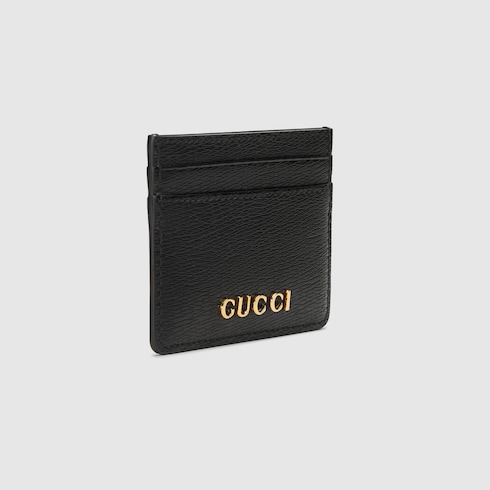 Card case with Gucci script