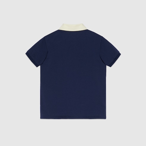 Kinder-Poloshirt aus Baumwolle mit Web