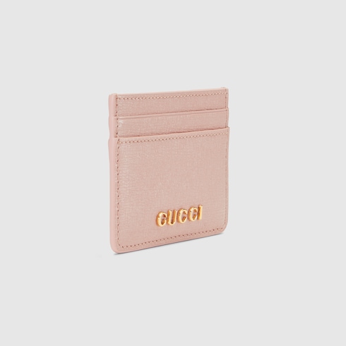 Card case with Gucci script