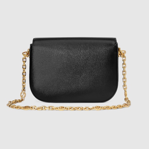 Black gucci crossbody with gold chain cheap