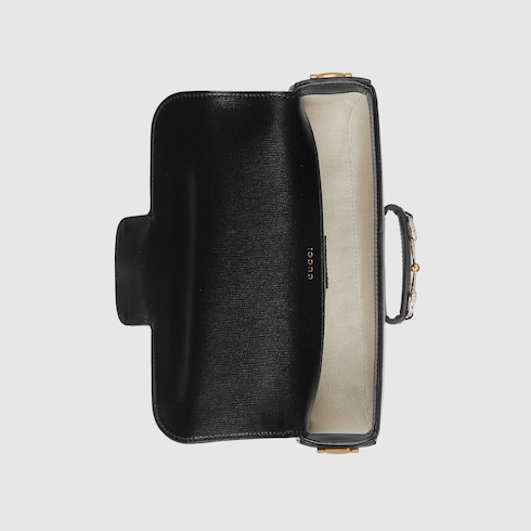 Gucci Horsebit 1955 crystals small shoulder bag