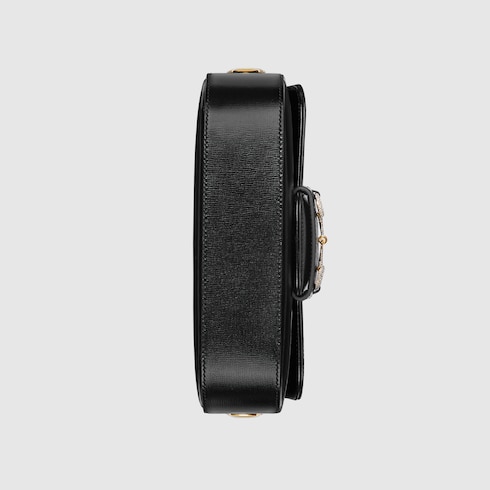 Borsa a spalla Gucci Horsebit 1955 misura piccola con cristalli