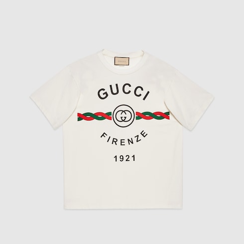 コットンジャージー ”GUCCI FIRENZE 1921” Tシャツ