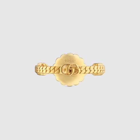 Anello GG Marmont con fiore e Doppia G