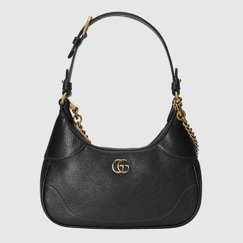 Sac a epaule Aphrodite petite taille en cuir noir GUCCI FR