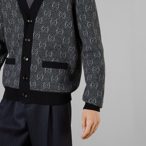 Cardigan aus GG Wolljacquard