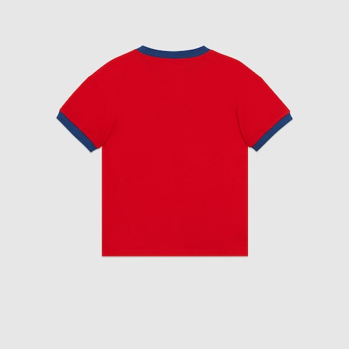 Red and blue gucci shirt hot sale