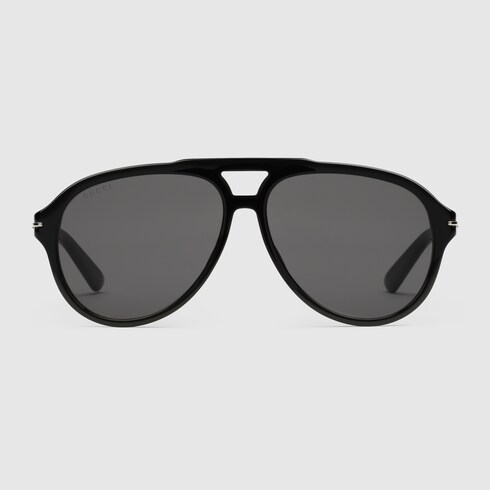 Navigator frame sunglasses in Black Grey Undefined GUCCI SI