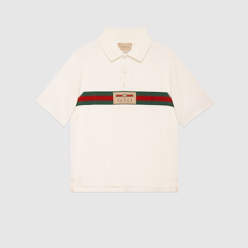 Polo bambino in cotone con Web