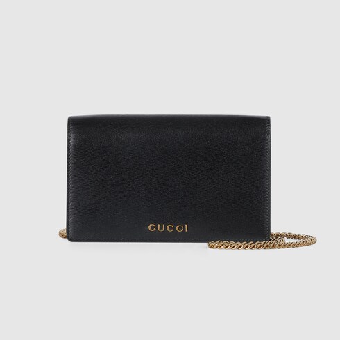 Gucci black wallet cheap on chain