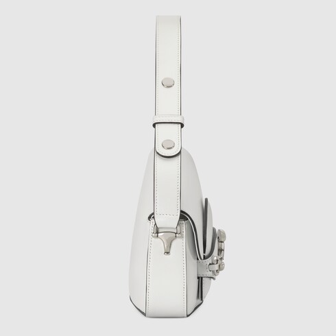 Gucci Horsebit 1955 small shoulder bag in White Leather | GUCCI® SI