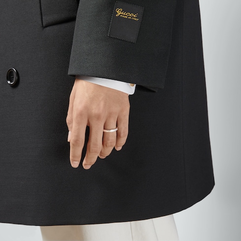 Anello sottile con Incrocio GG diagonale