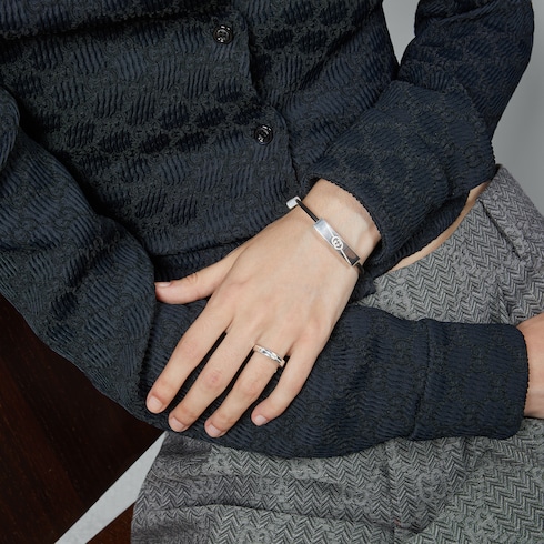Anello sottile con Incrocio GG diagonale