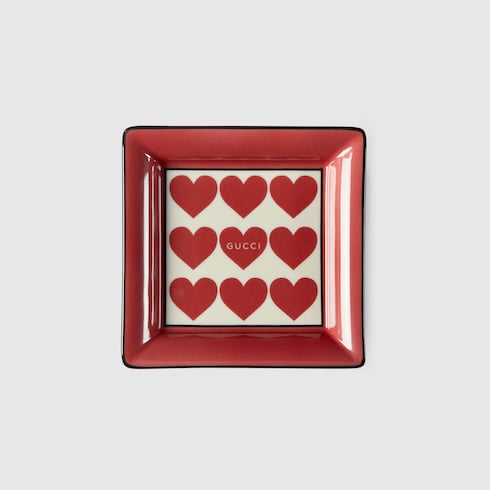 Kleine Schmuckablage mit Gucci Herz-Print