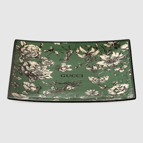 Portaoggetti con stampa Gucci Flora Sketch misura media