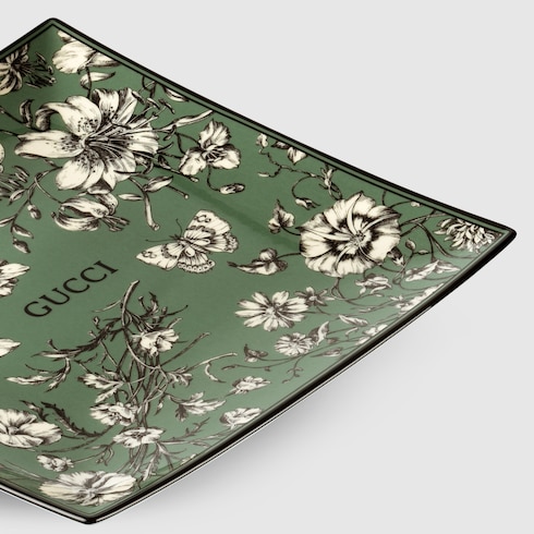 Portaoggetti con stampa Gucci Flora Sketch misura media