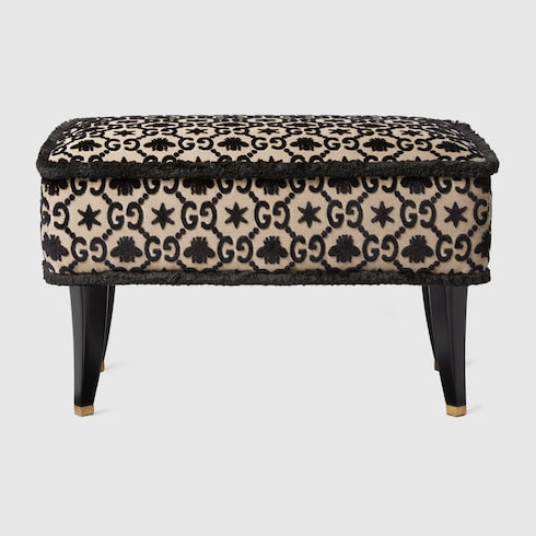 Sgabello con motivo GG jacquard 