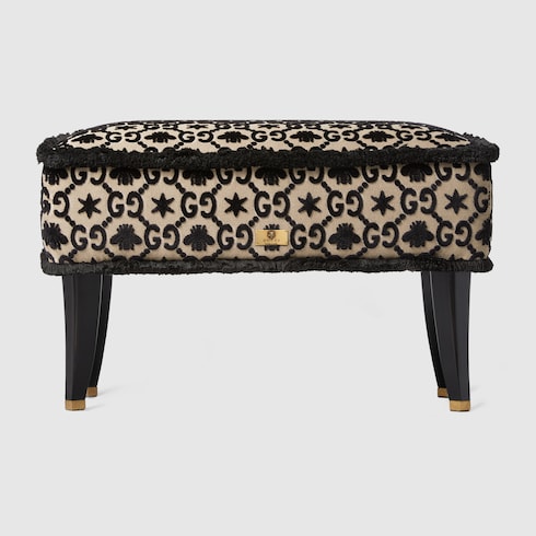 Sgabello con motivo GG jacquard 