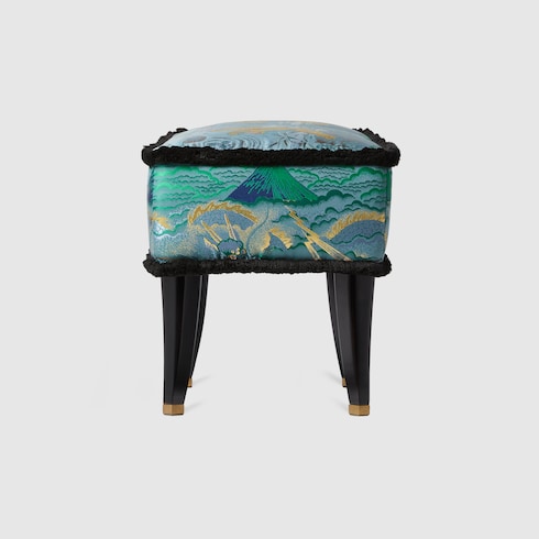 Sgabello con tigre jacquard 