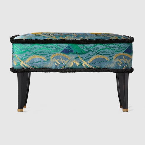 Sgabello con tigre jacquard 