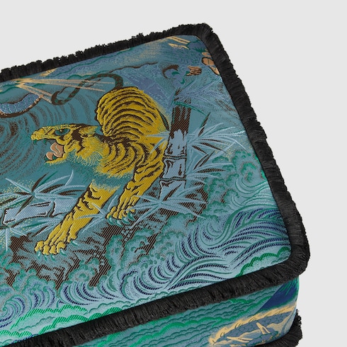 Sgabello con tigre jacquard 