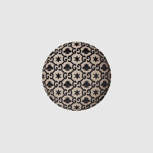 GG bee and star jacquard round stool Detail 2