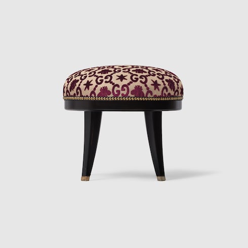 GG bee and star jacquard round stool Detail 3